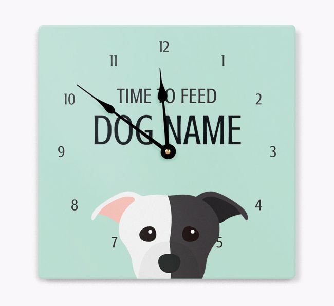 Time To Feed: Personalized {breedFullName} Wall Clock